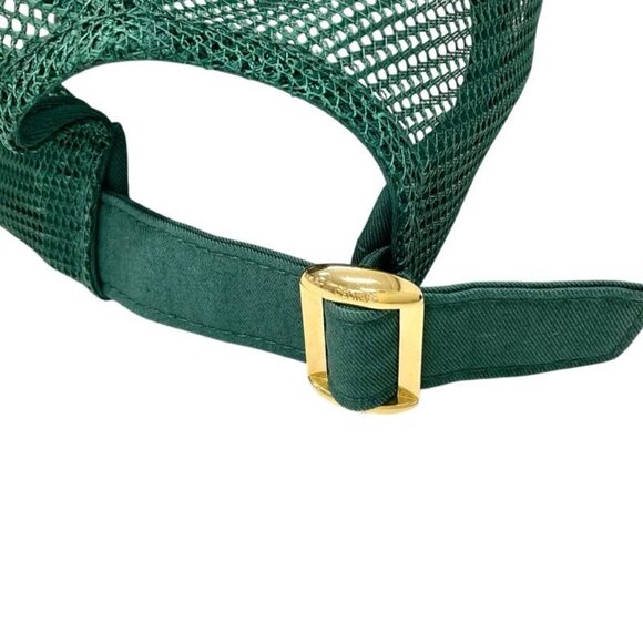 Celine Cap Hat Green White Gold Triomphe Mesh Cap Baseball Cap Cotton main image 6